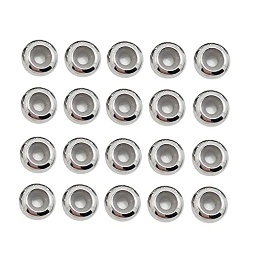 DECORNIJIA 20 Stück Rostfreie Stahlpositionierungsschnalle Armbänder Schmuck Stopper Perlen DIY-Jahrgang verpackte Abstandsperlen vintage abstandshalter selber machen Silver von DECORNIJIA
