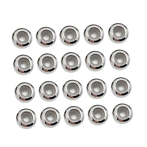 DECORNIJIA 20 Stück Rostfreie Stahlpositionierungsschnalle Perlen-Kit Perlen für Armbänder Halskette Schmuck Abstandsperlen Abstandsanhänger Silver DECORNIJIA 20 Stück Rostfreie Stahlpositionierungsschnalle Perlen-Kit Perlen für Armbänder Halskette Schmuck Abstandsperlen Abstandsanhänger Silver von DECORNIJIA