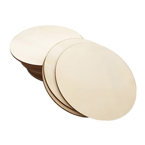 DECORNIJIA 20 Stück Runde Holzscheiben Diy Bastelmaterial Naturholz Leere Holzplättchen für Bastelprojekte für Feiertagsdekorationen DECORNIJIA 20 Stück Runde Holzscheiben Diy Bastelmaterial Naturholz Leere Holzplättchen für Bastelprojekte für Feiertagsdekorationen von DECORNIJIA