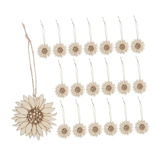 DECORNIJIA 20 Stück Teiliges DIY Holz Sonnenblumen Hängedekor aus Naturmaterialien Unvollendete Holzblumen zum Bemalen und Basteln Vielseitige Wand und Gartendekoration mit Aufhängeseil DECORNIJIA 20 Stück Teiliges DIY Holz Sonnenblumen Hängedekor aus Naturmaterialien Unvollendete Holzblumen zum Bemalen und Basteln Vielseitige Wand und Gartendekoration mit Aufhängeseil von DECORNIJIA