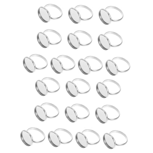 DECORNIJIA 20 Stück Teiliges Edelstahl Ringrohling Verstellbare Ringbasis für Schmuckherstellung Langlebige DIY Ring Findings Rostfrei für Schmuckliebhaber und Geschenkideen von DECORNIJIA