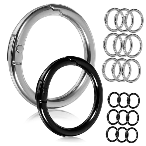 DECORNIJIA 20 Stück Teiliges Kleine Runde Schlüsselringe aus Robustem Zinklegierung Metall Federbelastete Karabinerclips Glänzend Poliert Vielseitig für DIY Basteln Schlüsselanhänger und DECORNIJIA 20 Stück Teiliges Kleine Runde Schlüsselringe aus Robustem Zinklegierung Metall Federbelastete Karabinerclips Glänzend Poliert Vielseitig für DIY Basteln Schlüsselanhänger und von DECORNIJIA