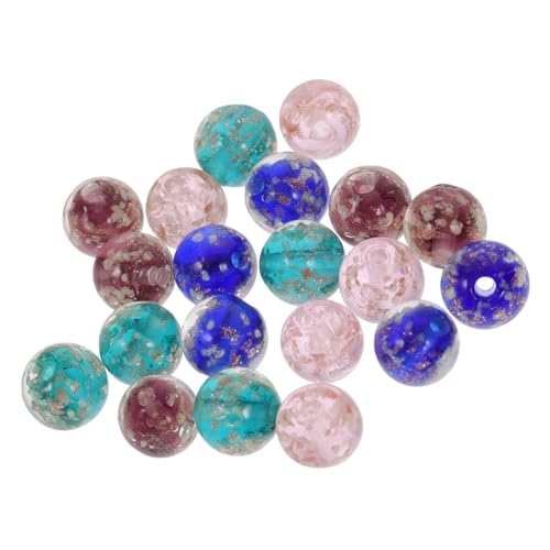 DECORNIJIA 20 Stück Teiliges Leuchtende Glasperlen Sanft im Dunkeln Glowende DIY Perlen für Armbänder Halsketten und Schmuckherstellung Vielseitige Wiederverwendbare Bastelperlen in Lila von DECORNIJIA