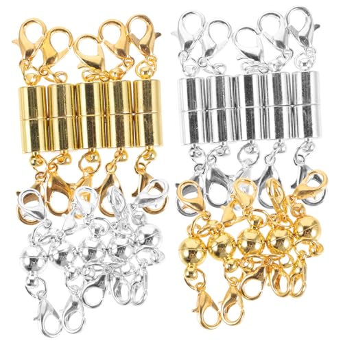 DECORNIJIA 20 Stück Teiliges Magnetverschluss für Schmuck DIY Zylindrische und Kugelförmige Metallverschlüsse für Armbänder und Halsketten Einfach zu Befestigen Langlebige Verbindungsclips DECORNIJIA 20 Stück Teiliges Magnetverschluss für Schmuck DIY Zylindrische und Kugelförmige Metallverschlüsse für Armbänder und Halsketten Einfach zu Befestigen Langlebige Verbindungsclips von DECORNIJIA