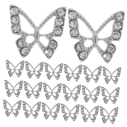 DECORNIJIA 20 Stück Teiliges Nagel Schmetterlinge Glänzende Nail Charms mit Strass Kreative Schmetterlingsanhänger für Damen Maniküre DIY Nagelkunst Zubehör für Naturnägel DECORNIJIA 20 Stück Teiliges Nagel Schmetterlinge Glänzende Nail Charms mit Strass Kreative Schmetterlingsanhänger für Damen Maniküre DIY Nagelkunst Zubehör für Naturnägel von DECORNIJIA