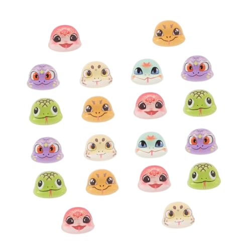 DECORNIJIA 20 Stück Teiliges Schlange Nagel Charms Resin Schlangen Kopf Nagel Dekoration Glanz für Schlange Jahr Nail Art DIY Maniküre Schmuck Zubehör von DECORNIJIA