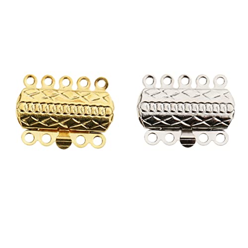 DECORNIJIA 20 Stücke 5 Release -Schnalle armreif gerätestecker stossverbinder Verbindungsstücke Verschlüsse Schmuck Kettenverkürzer Herstellung Schließungen Armbandverbinder Golden von DECORNIJIA