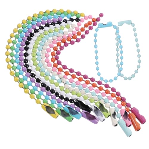 DECORNIJIA 200 Stück Bunte Metall Kugelkette Schlüsselanhänger Ketten Langlebige Eisen Perlenketten für Anhänger DIY Schmuck Hundemarken Taschenanhänger Vielseitig Verwendbar DECORNIJIA 200 Stück Bunte Metall Kugelkette Schlüsselanhänger Ketten Langlebige Eisen Perlenketten für Anhänger DIY Schmuck Hundemarken Taschenanhänger Vielseitig Verwendbar von DECORNIJIA