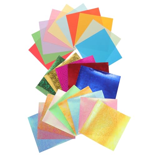 DECORNIJIA 200 Stück Buntes Origami papier mit Glitzereffekt Doppelseitig Geprägt Robustes Bastelpapier für DIY Kunsthandwerk und Erwachsene Vielseitig für Scrapbooking und Papierbasteleien DECORNIJIA 200 Stück Buntes Origami papier mit Glitzereffekt Doppelseitig Geprägt Robustes Bastelpapier für DIY Kunsthandwerk und Erwachsene Vielseitig für Scrapbooking und Papierbasteleien von DECORNIJIA