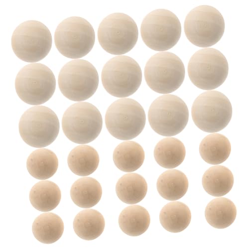 DECORNIJIA 200 Stück Halbrunde Naturbelassene Holzperlen Hochwertigem Holz und Unbemalt Vielseitig für DIY Schmuck Bastelprojekte Dekoration und Handwerk Geeignet von DECORNIJIA