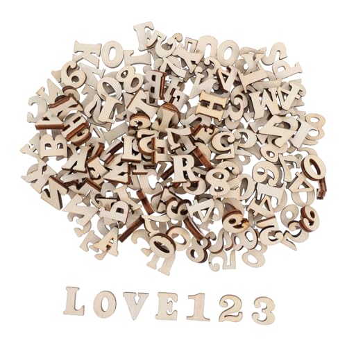 DECORNIJIA 200 Stück Holzbuchstaben Zahlen Kleine Holzbuchstaben Zum Basteln Blanke Holzzahlen Holzzahlen Woodenn Number Holzbuchstaben Zum Basteln Kleine Buchstaben Zum Basteln von DECORNIJIA