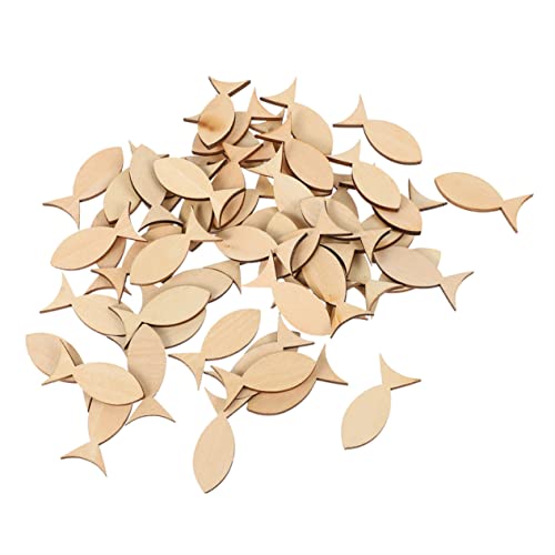 DECORNIJIA 200 Stück Holzfisch Ausschnitte Unfertige Holzscheiben für Basteln zum Bemalen und Dekorieren für Tischdeko und DIY Projekte DECORNIJIA 200 Stück Holzfisch Ausschnitte Unfertige Holzscheiben für Basteln zum Bemalen und Dekorieren für Tischdeko und DIY Projekte von DECORNIJIA