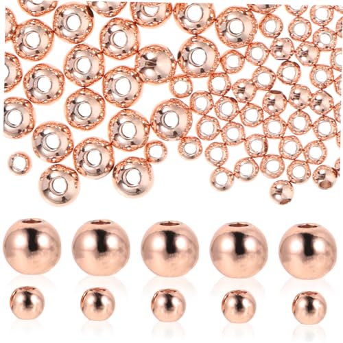 DECORNIJIA 200 Stück Kupfer Spacer Perlen Glatte Runde Metallzwischenperlen für DIY Armbänder und Halsketten Schmuckherstellung Rostfrei Leicht zum Auffädeln und Kombinieren DECORNIJIA 200 Stück Kupfer Spacer Perlen Glatte Runde Metallzwischenperlen für DIY Armbänder und Halsketten Schmuckherstellung Rostfrei Leicht zum Auffädeln und Kombinieren von DECORNIJIA