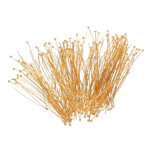 DECORNIJIA 200 Stück Rundkopf Nadeln für Diy Schmuckherstellung Stabile Perlnadeln mit Abgerundetem Kopf für Halsketten Armbänder und Ohrring Bastelzubehör von DECORNIJIA