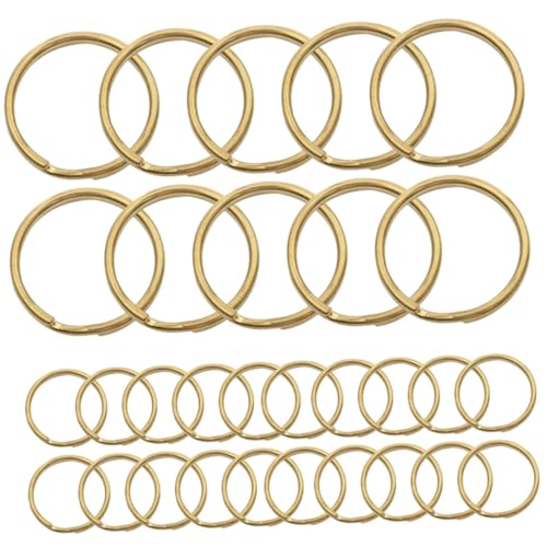 DECORNIJIA 200 Stück Schlüsselringe aus Robustem Metall Flache Langlebige Schlüsselanhänger Ringe für Schlüsselorganisation und DIY Zubehör Geeignet für Schlüsselbunde und Kleine Anhänger von DECORNIJIA