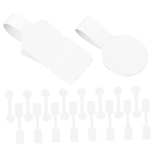 DECORNIJIA 200 Stück Selbstklebende Schmuckanhänger Klebeetiketten aus Beschichtetem Papier Stabile Preisschilder und Armband Displaykarten für Schmuckverpackung und Verkaufspräsentation von DECORNIJIA