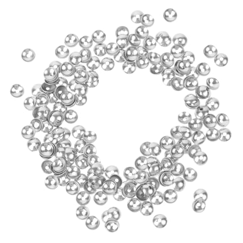 DECORNIJIA 200 Stück Teiliges Edelstahl Perlenkappen Runde Schmuckperlen Spacer Caps für Armband Halskette Ohrringe DIY Schmuckherstellung Zubehör Langlebig Modisch von DECORNIJIA