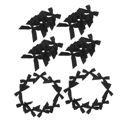 DECORNIJIA 200 Stück Teiliges Mini Satinband Schleifen Kleine Schwarze Stoffschleifen für DIY Haarschmuck Hochzeitsdeko Basteln Geburtstagsfeier Scrapbooking Eleganter Bastelbedarf DECORNIJIA 200 Stück Teiliges Mini Satinband Schleifen Kleine Schwarze Stoffschleifen für DIY Haarschmuck Hochzeitsdeko Basteln Geburtstagsfeier Scrapbooking Eleganter Bastelbedarf von DECORNIJIA