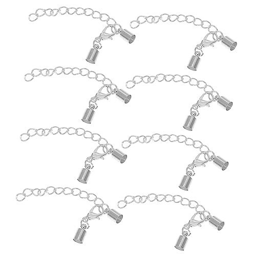 DECORNIJIA 20Stücke DIY Hummerverschlüsse Silberne Karabiner für Armbänder und Halsketten für Schmuckherstellung und Verschlüsse von DECORNIJIA