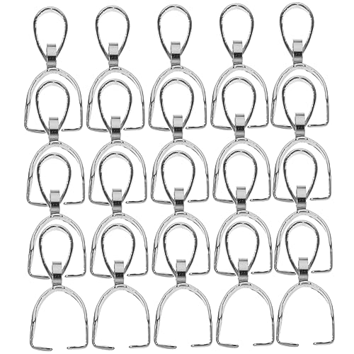 DECORNIJIA 20Stücke Halskettenverschluss Quetschbügel für DIY Schmuckherstellung Silberne Anhänger Verbindungsschnallen für Armbänder und Langlebig und Leicht von DECORNIJIA