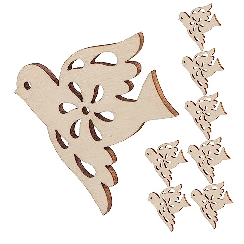 DECORNIJIA 20Stücke Holz Friedenstauben Schnittteile Unvollendete Holzverzierungen für DIY Handwerk Basteln und Bemalen für Weihnachtsbaum und Kartenverzierungen DECORNIJIA 20Stücke Holz Friedenstauben Schnittteile Unvollendete Holzverzierungen für DIY Handwerk Basteln und Bemalen für Weihnachtsbaum und Kartenverzierungen von DECORNIJIA
