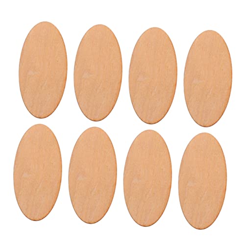 DECORNIJIA 20Stücke Holzscheiben DIY Oval Holzstücke Unvollendete Ornamente für Bastelprojekte Glatte Oberflächen für Dekorationen und von DECORNIJIA