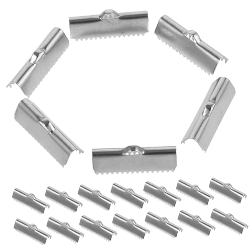DECORNIJIA 20Stücke Lederbandklemmen Stabile Metallschnurklemmen für Schmuckherstellung für Verschiedene Lederbandgrößen Elegantes Design für DIY Projekte von DECORNIJIA