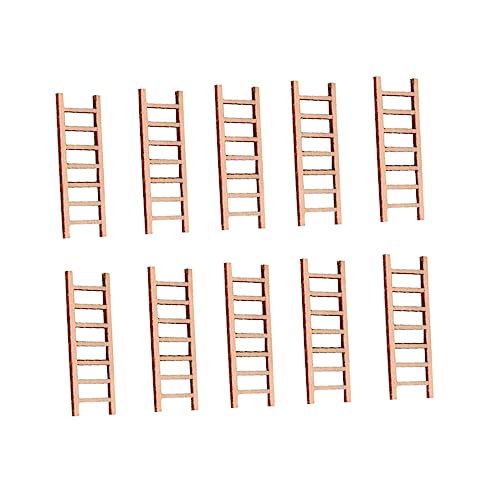 DECORNIJIA 20Stücke Mini Holztreppe Modell Ornamente für DIY Landschaftsbau Dekoration für Sandtisch und Feengarten Hochwertigem Holzmaterial Langlebig und Vielseitig von DECORNIJIA