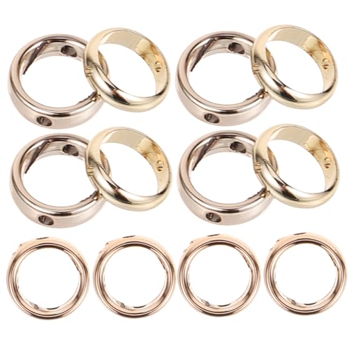 DECORNIJIA 20Stücke Perlenrahmen mit Löchern Runde Metallglieder Verbinder für Halsketten und Armbänder Stilvolle Schmuckzubehörteile für DIY Projekte Verarbeitung Vielseitig von DECORNIJIA