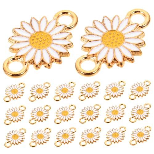 DECORNIJIA 20Stücke Sonnenblumen Anhänger DIY Schmuck Herstellung Verbindungsstücke für Armbänder Ohrringe und Dekorative Charms von DECORNIJIA