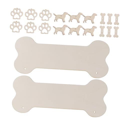 DECORNIJIA 20Stücke Teiliges Holzschild Set für DIY mit Hängeknochen Holzplättchen und Hundepfoten Unbearbeitete Holzplatten für Wohnkultur und Handwerksprojekte für DECORNIJIA 20Stücke Teiliges Holzschild Set für DIY mit Hängeknochen Holzplättchen und Hundepfoten Unbearbeitete Holzplatten für Wohnkultur und Handwerksprojekte für von DECORNIJIA