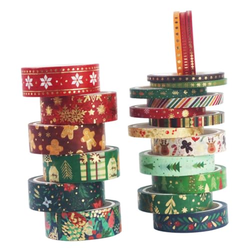 DECORNIJIA 21 Rollen Teiliges Weihnachts Washi Tape Festliche Geschenkband Dekoration Vielseitige Masking Tapes für DIY Scrapbooking Party und Geschenkverpackung Leicht Abreißbar ohne Schere DECORNIJIA 21 Rollen Teiliges Weihnachts Washi Tape Festliche Geschenkband Dekoration Vielseitige Masking Tapes für DIY Scrapbooking Party und Geschenkverpackung Leicht Abreißbar ohne Schere von DECORNIJIA