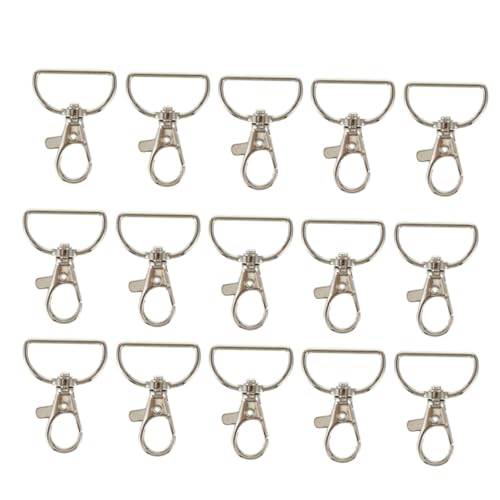 DECORNIJIA 24 Stück Teiliges Drehbarer Karabinerhaken Schlüsselanhänger Clips Lanyard Schnappverschluss Robust Verschleißfest für DIY Hundehalsbänder Gepäck Rucksäcke Zubehör von DECORNIJIA