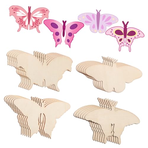 DECORNIJIA 24 Stück Teiliges Holzschmetterlinge zum Bemalen Naturbelassene Holzscheiben für DIY Bastelprojekte Langlebige Holzscheiben als Kreative Geburtstagsdeko und Kinderbastelbedarf DECORNIJIA 24 Stück Teiliges Holzschmetterlinge zum Bemalen Naturbelassene Holzscheiben für DIY Bastelprojekte Langlebige Holzscheiben als Kreative Geburtstagsdeko und Kinderbastelbedarf von DECORNIJIA