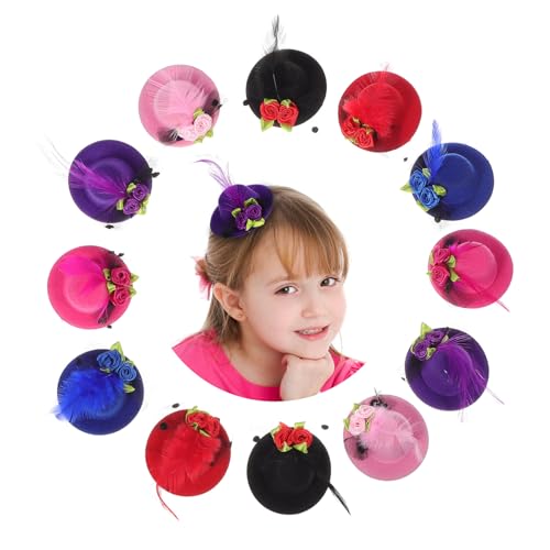 DECORNIJIA 24 Stück Teiliges Mini Fascinator Hut Haarklammern Bunte Kleine Party Hüte mit Blumen und Mesh Vielseitige Haarclips für Frauen Langlebige Bühnenaccessoires DECORNIJIA 24 Stück Teiliges Mini Fascinator Hut Haarklammern Bunte Kleine Party Hüte mit Blumen und Mesh Vielseitige Haarclips für Frauen Langlebige Bühnenaccessoires von DECORNIJIA