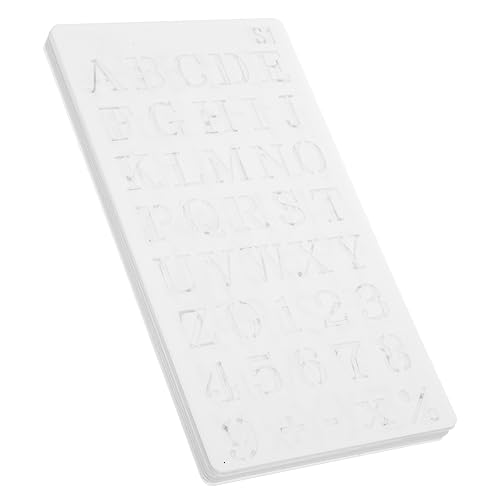 DECORNIJIA 24 Stück Teiliges Schablonen Set für Buchstaben und Zahlen Hochwertige Malvorlagen für Journal Notizbuch Scrapbooking und DIY Projekte Weiß von DECORNIJIA