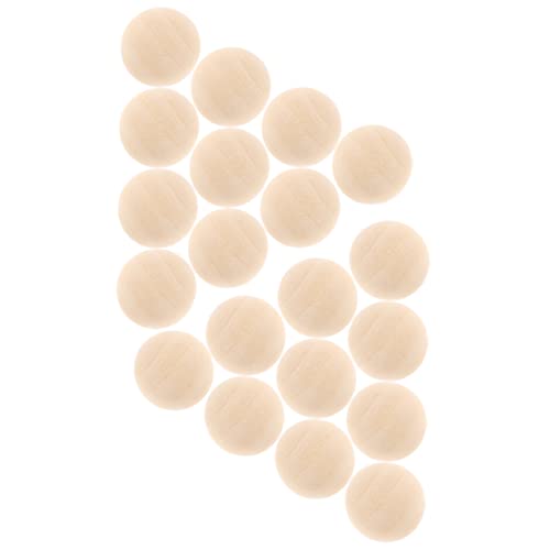 DECORNIJIA 24 Stück Teiliges Set Unbehandelte Holzperlen Halbkugeln für DIY Handwerk Große Holzperlen zum Basteln und Dekorieren Vielseitig Einsetzbar für Kreative Projekte von DECORNIJIA