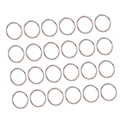 DECORNIJIA 24 Stück Teiliges Silbernes Metall spaltringe Runde DIY Schlüsselringe Glatte Oberfläche Kratzfrei für Schlüsselbund und Heimgebrauch von DECORNIJIA