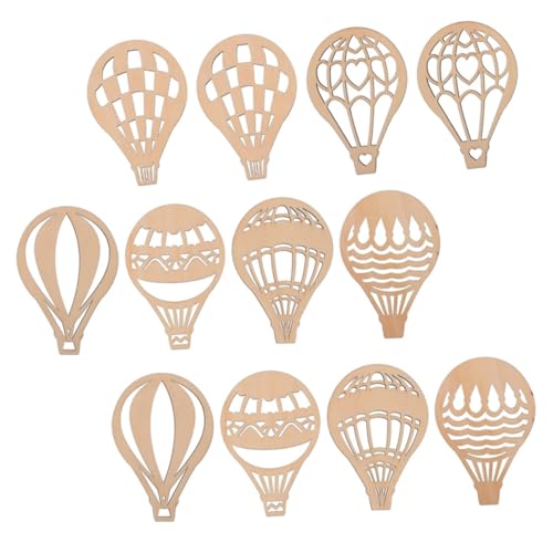 DECORNIJIA 24Stücke DIY Holzscheiben Heißluftballon Hängende Anhänger für Bastelprojekte Langlebiges Holzmaterial für und Raumdekoration von DECORNIJIA