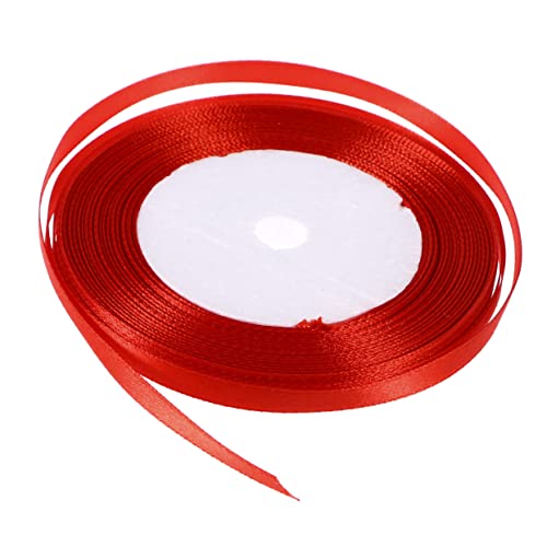 DECORNIJIA 25 Bänder zum Verpacken von Geschenken Einladung Hochzeit Blumen- Rot breit dünnes Band Schleife Bastelbandbündel Blumenband Drahtband umwickeln Seide ribbon von DECORNIJIA