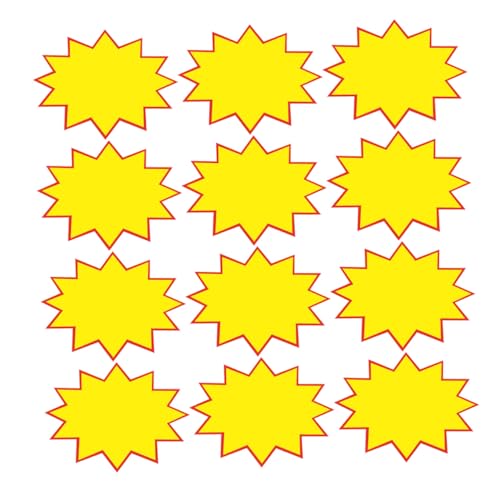 DECORNIJIA 250 Stück Teiliges Verkaufsschilder aus Papier Leuchtende Burst Form Preisschilder für Einzelhandel Supermärkte Werbeaktionen Auffällige Verkaufsetiketten für Verkaufsstände DECORNIJIA 250 Stück Teiliges Verkaufsschilder aus Papier Leuchtende Burst Form Preisschilder für Einzelhandel Supermärkte Werbeaktionen Auffällige Verkaufsetiketten für Verkaufsstände von DECORNIJIA