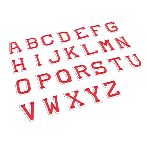 DECORNIJIA 26 Stück Teiliges Aufnäher mit Englischen Selbstklebende Bestickte Patches für Kleidung Hüte und Accessoires Dekorative Flicken Rot für Diy Projekte DECORNIJIA 26 Stück Teiliges Aufnäher mit Englischen Selbstklebende Bestickte Patches für Kleidung Hüte und Accessoires Dekorative Flicken Rot für Diy Projekte von DECORNIJIA