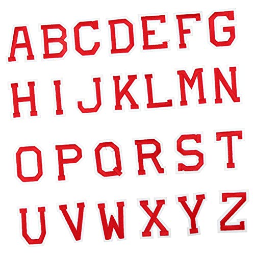DECORNIJIA 26Stücke Eisen Patches Gestickte A Z Alphabet Aufnäher für Kleidung zum Aufbügeln Taschen Jeans und DIY Projekten von DECORNIJIA