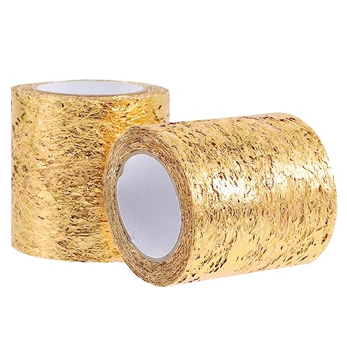 DECORNIJIA 2Rollen Gold Tüll Roll Dekoratives Mesh Tüll für Geschenkverpackung Hochzeitsdekor Bogenherstellung und Tischläufer für Partys Geburtstage DECORNIJIA 2Rollen Gold Tüll Roll Dekoratives Mesh Tüll für Geschenkverpackung Hochzeitsdekor Bogenherstellung und Tischläufer für Partys Geburtstage von DECORNIJIA