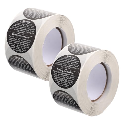DECORNIJIA 2Rollen Sicherheitsaufkleber für Kerzengläser Warnetiketten für Wachsschmelzbehälter Selbstklebend Sticker pro Lesbarkeit für Sicheren Versand DECORNIJIA 2Rollen Sicherheitsaufkleber für Kerzengläser Warnetiketten für Wachsschmelzbehälter Selbstklebend Sticker pro Lesbarkeit für Sicheren Versand von DECORNIJIA