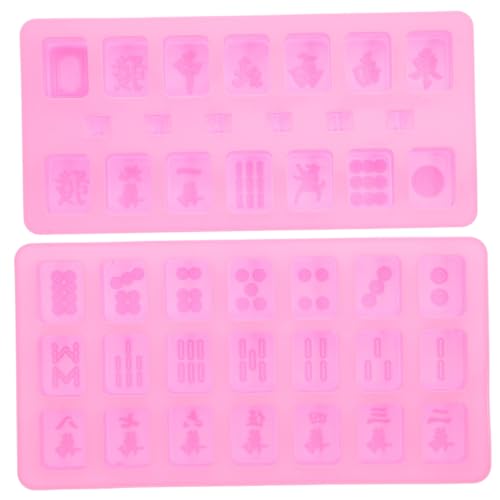 DECORNIJIA 2Stücke Silikon Mahjong und Gießformen Epoxidharz Form für DIY Bastelprojekte Vielseitig Einsetzbar Einfach zu Reinigen Personalisierbar Farbe und Muster von DECORNIJIA
