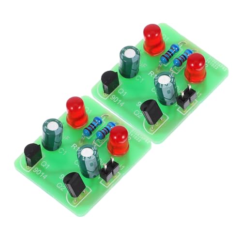 DECORNIJIA 2sätze Led-lötset Für Anfänger Mit Blinklichtmodul Elektronik-lötset Für DIY-projekte Lötübungsset Mit Bistabiler Led-schaltung Schweißübungsbrett Für Schulprojekte Und Lötprojekte von DECORNIJIA