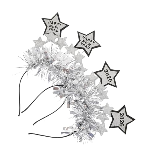 DECORNIJIA 2stücke Glitzer-stirnbänder Zum Neujahr Mit Stern-akzenten Haarband Für Mädchen Festive Kopfbedeckung Für Silvesterpartys Und Feiertage von DECORNIJIA