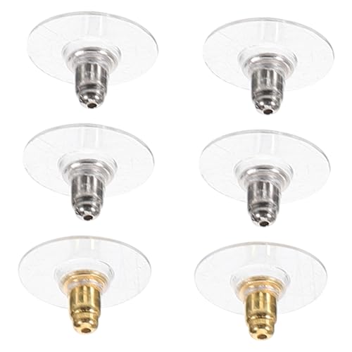 DECORNIJIA 3 Paare Ohrring Stopper aus Sicherem Leichte Ohrstecker Verschlüsse für DIY Schmuckzubehör Einfache Handhabung Rutschfeste und Stabile Ohrring Verschlüsse von DECORNIJIA