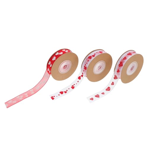 DECORNIJIA 3 Rollen Geschenkverpackungsband Mit Herzmuster, Großpackung Für Geschenkverpackungen, Festivals, Basteln, Dekorationen, Weiches Geschenkband DECORNIJIA 3 Rollen Geschenkverpackungsband Mit Herzmuster, Großpackung Für Geschenkverpackungen, Festivals, Basteln, Dekorationen, Weiches Geschenkband von DECORNIJIA